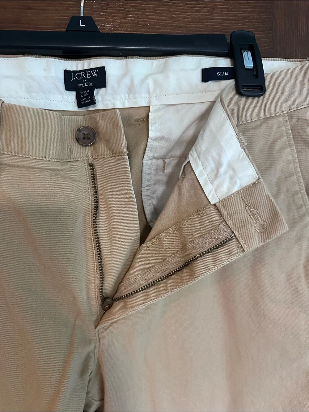 Men's Beige Chino Pants - Slim Straight Fit